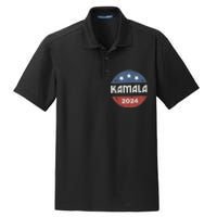 Vintage Kamala Harris 2024 For President Election Dry Zone Grid Polo