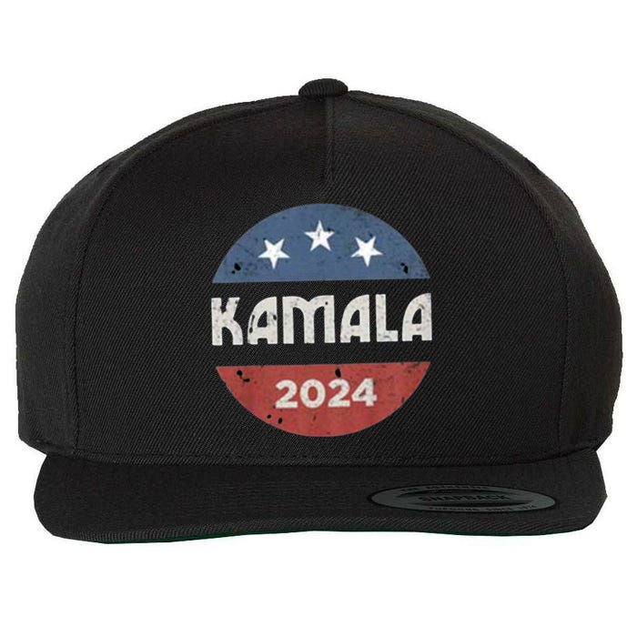 Vintage Kamala Harris 2024 For President Election Wool Snapback Cap