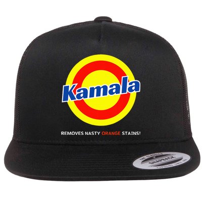 Vote Kamala Harris Removes Nasty Orange Stains Detergent Fun Flat Bill Trucker Hat