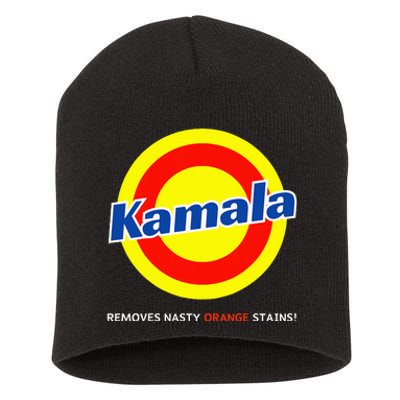 Vote Kamala Harris Removes Nasty Orange Stains Detergent Fun Short Acrylic Beanie