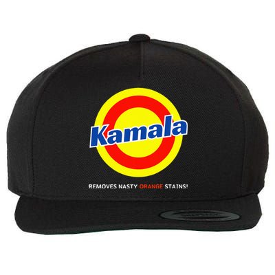 Vote Kamala Harris Removes Nasty Orange Stains Detergent Fun Wool Snapback Cap