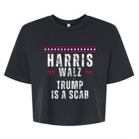 Vote Kamala Harris And Tim Walz 2024 Trump Is A Scab Bella+Canvas Jersey Crop Tee