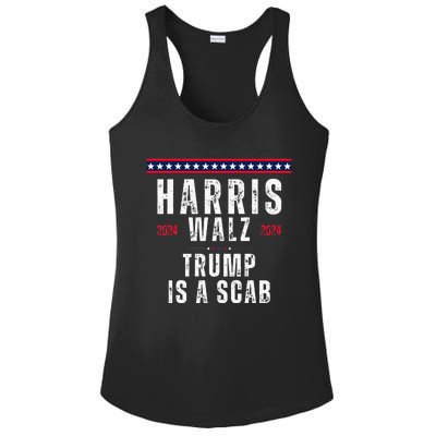 Vote Kamala Harris And Tim Walz 2024 Trump Is A Scab Ladies PosiCharge Competitor Racerback Tank