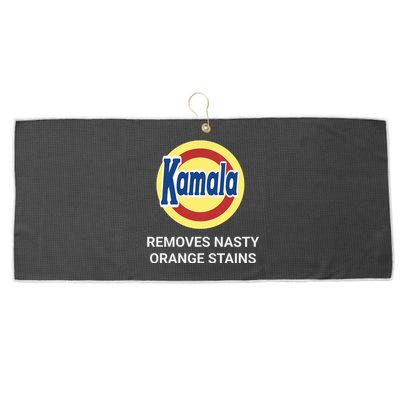 Vote Kamala Harris 2024 Removes Nasty Orange Stains Funny Large Microfiber Waffle Golf Towel