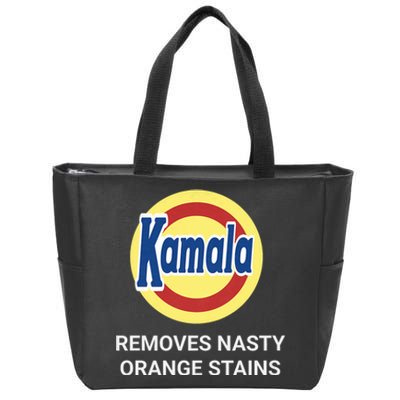 Vote Kamala Harris 2024 Removes Nasty Orange Stains Funny Zip Tote Bag