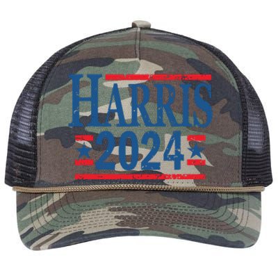 Vintage Kamala Harris 2024 For President Election Campaign Retro Rope Trucker Hat Cap