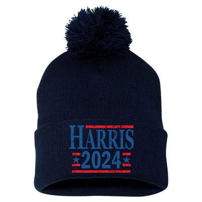 Vintage Kamala Harris 2024 For President Election Campaign Pom Pom 12in Knit Beanie