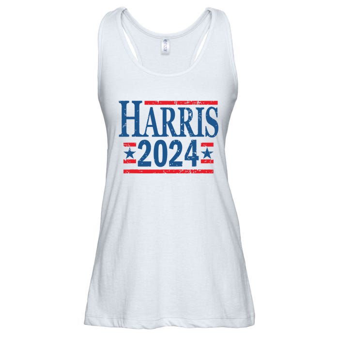 Vintage Kamala Harris 2024 For President Election Campaign Ladies Essential Flowy Tank