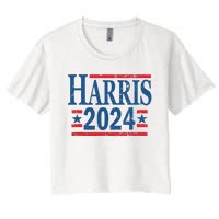 Vintage Kamala Harris 2024 For President Election Campaign Women's Crop Top Tee