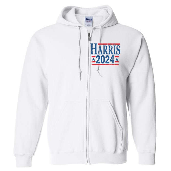 Vintage Kamala Harris 2024 For President Election Campaign Full Zip Hoodie