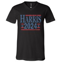 Vintage Kamala Harris 2024 V-Neck T-Shirt