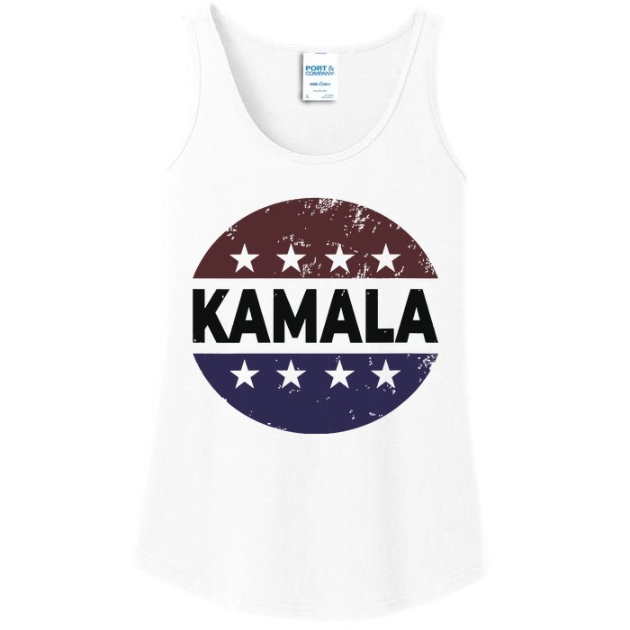 Vintage Kamala Harris 2024 For President Election Campaign Ladies Essential Tank