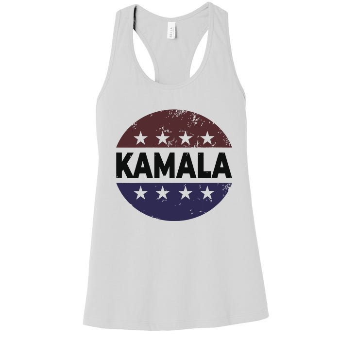 Vintage Kamala Harris 2024 For President Election Campaign Women's Racerback Tank