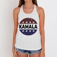 Vintage Kamala Harris 2024 For President Election Campaign Women's Knotted Racerback Tank