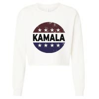 Vintage Kamala Harris 2024 For President Election Campaign Cropped Pullover Crew