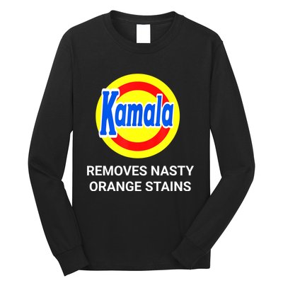 Vote Kamala Harris 2024 Removes Nasty Orange Stains Funny Long Sleeve Shirt