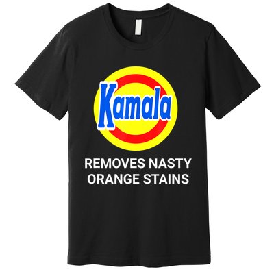 Vote Kamala Harris 2024 Removes Nasty Orange Stains Funny Premium T-Shirt