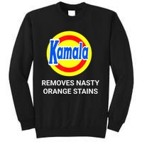 Vote Kamala Harris 2024 Removes Nasty Orange Stains Funny Tall Sweatshirt