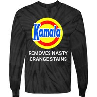 Vote Kamala Harris 2024 Removes Nasty Orange Stains Funny Tie-Dye Long Sleeve Shirt