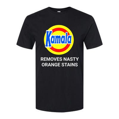 Vote Kamala Harris 2024 Removes Nasty Orange Stains Funny Softstyle CVC T-Shirt