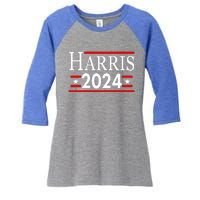 Vote Kamala Harris 2024 Election Women's Tri-Blend 3/4-Sleeve Raglan Shirt