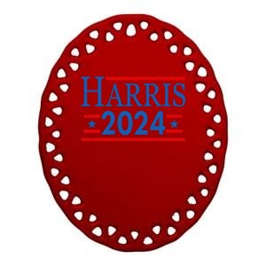 Vote Kamala Harris 2024 Election Ceramic Oval Ornament