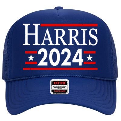 Vote Kamala Harris 2024 Election High Crown Mesh Back Trucker Hat