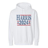 Vintage Kamala Harris 2024 Garment-Dyed Fleece Hoodie