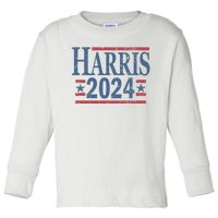 Vintage Kamala Harris 2024 Toddler Long Sleeve Shirt