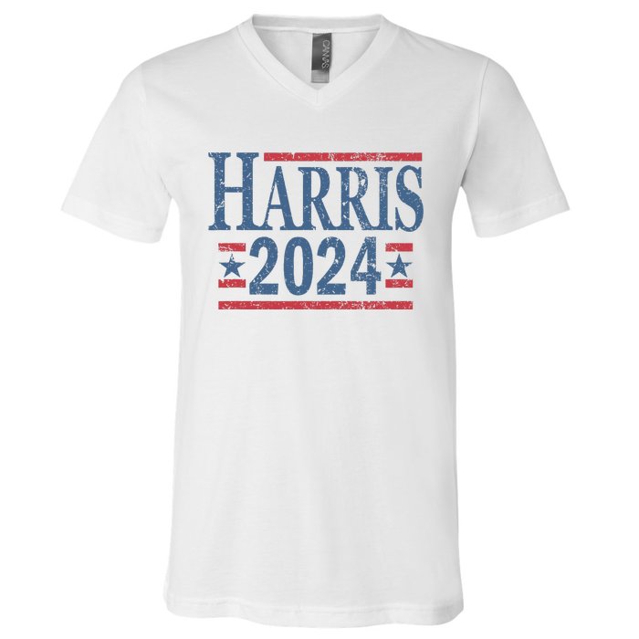 Vintage Kamala Harris 2024 For President Election Campaign V-Neck T-Shirt