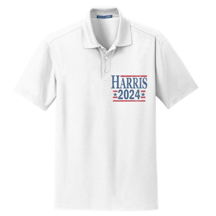 Vintage Kamala Harris 2024 For President Election Campaign Dry Zone Grid Polo