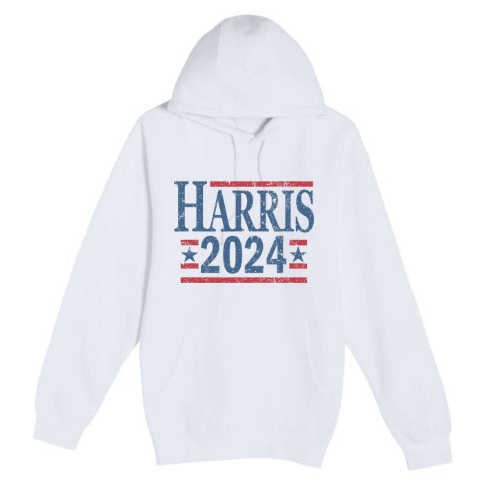 Vintage Kamala Harris 2024 For President Election Campaign Premium Pullover Hoodie