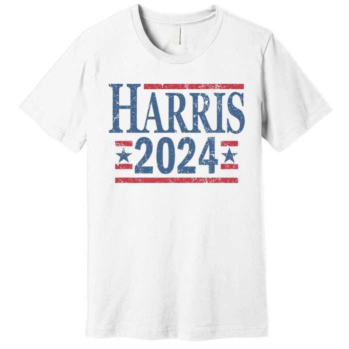 Vintage Kamala Harris 2024 For President Election Campaign Premium T-Shirt