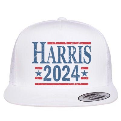 Vintage Kamala Harris 2024 Flat Bill Trucker Hat