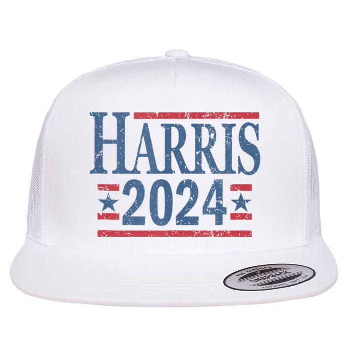 Vintage Kamala Harris 2024 Flat Bill Trucker Hat