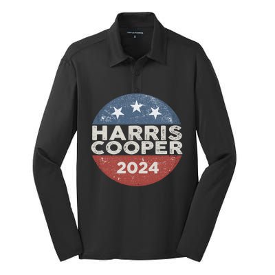 Vote Kamala Harris Roycooper 47th Election 2024 Democratic Gift Silk Touch Performance Long Sleeve Polo