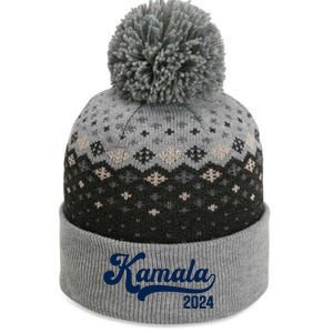 Vote Kamala Harris 2024 Retro Varsity Midnight Blue The Baniff Cuffed Pom Beanie