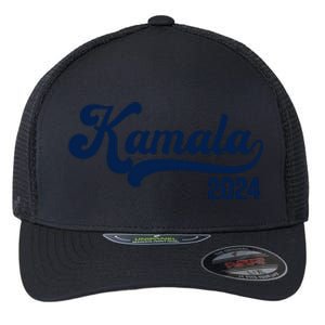 Vote Kamala Harris 2024 Retro Varsity Midnight Blue Flexfit Unipanel Trucker Cap