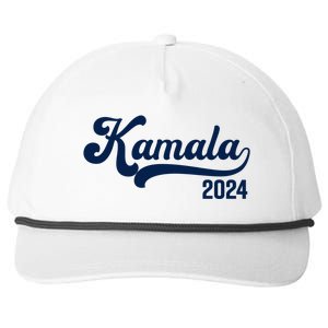 Vote Kamala Harris 2024 Retro Varsity Midnight Blue Snapback Five-Panel Rope Hat