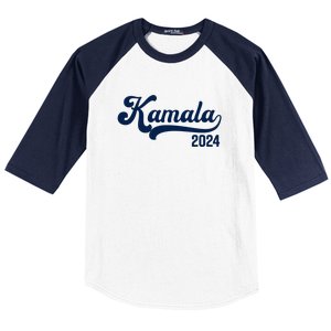 Vote Kamala Harris 2024 Retro Varsity Midnight Blue Baseball Sleeve Shirt