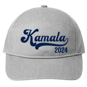 Vote Kamala Harris 2024 Retro Varsity Midnight Blue 7-Panel Snapback Hat