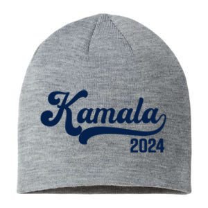 Vote Kamala Harris 2024 Retro Varsity Midnight Blue Sustainable Beanie