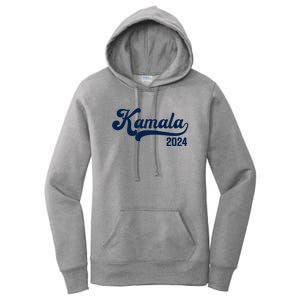 Vote Kamala Harris 2024 Retro Varsity Midnight Blue Women's Pullover Hoodie