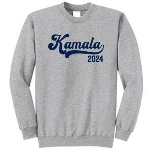 Vote Kamala Harris 2024 Retro Varsity Midnight Blue Tall Sweatshirt