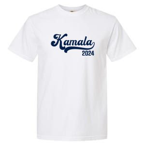 Vote Kamala Harris 2024 Retro Varsity Midnight Blue Garment-Dyed Heavyweight T-Shirt