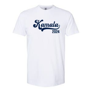 Vote Kamala Harris 2024 Retro Varsity Midnight Blue Softstyle CVC T-Shirt