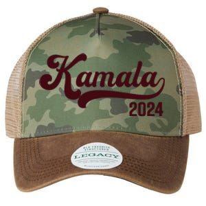 Vote Kamala Harris 2024 Retro Varsity Cardinal Red Legacy Tie Dye Trucker Hat