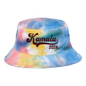 Vote Kamala Harris 2024 Retro Varsity Cardinal Red Tie Dye Newport Bucket Hat