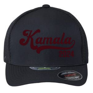 Vote Kamala Harris 2024 Retro Varsity Cardinal Red Flexfit Unipanel Trucker Cap