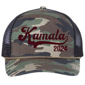 Vote Kamala Harris 2024 Retro Varsity Cardinal Red Retro Rope Trucker Hat Cap